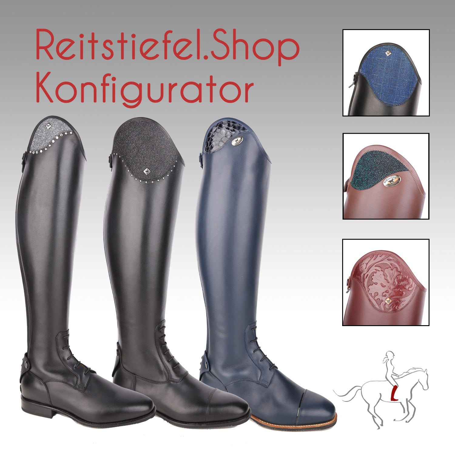 Boots Italienische Lederreitstiefel DeNiro Lederreitstiefel