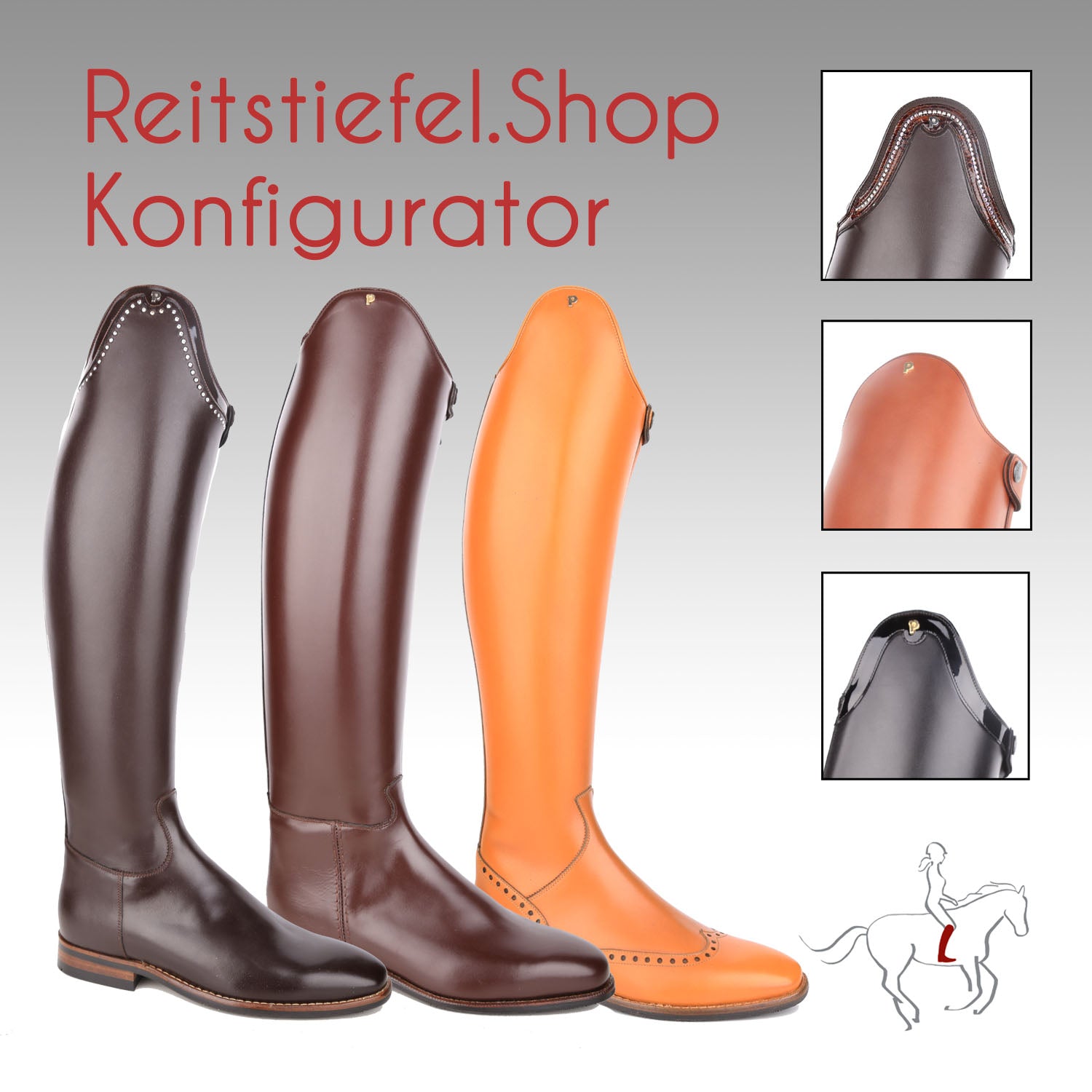 Petrie Reitstiefel Dressur Reitstiefel Lack Ausgefallene