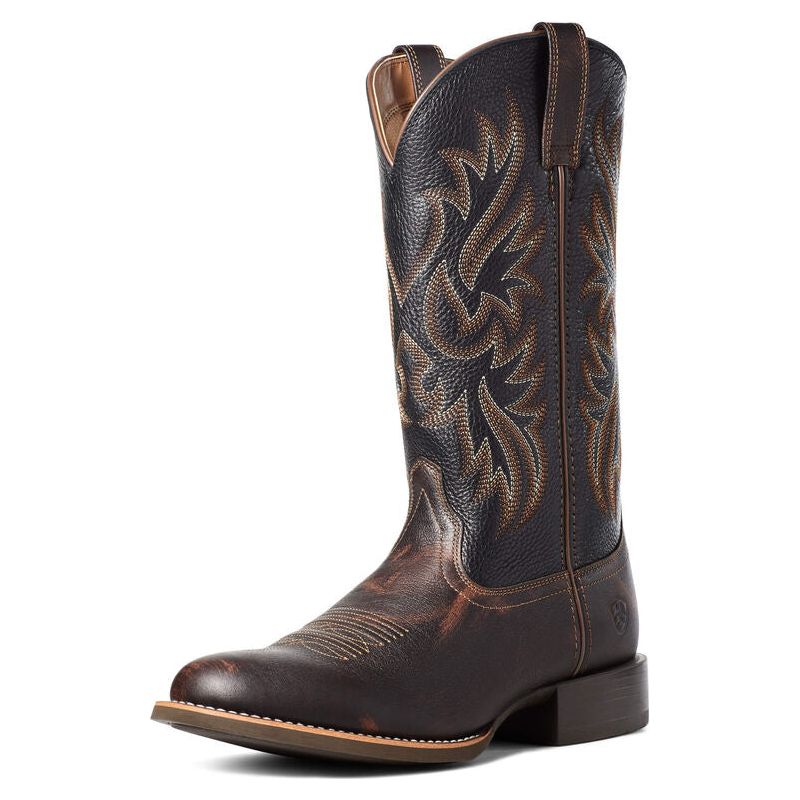 ARIAT Relentless Pro Westernstiefel Für Herren – Aus Exotischem Caiman-Leder & Vollnarbenleder, Mit ATS Pro & DualPro Sohle