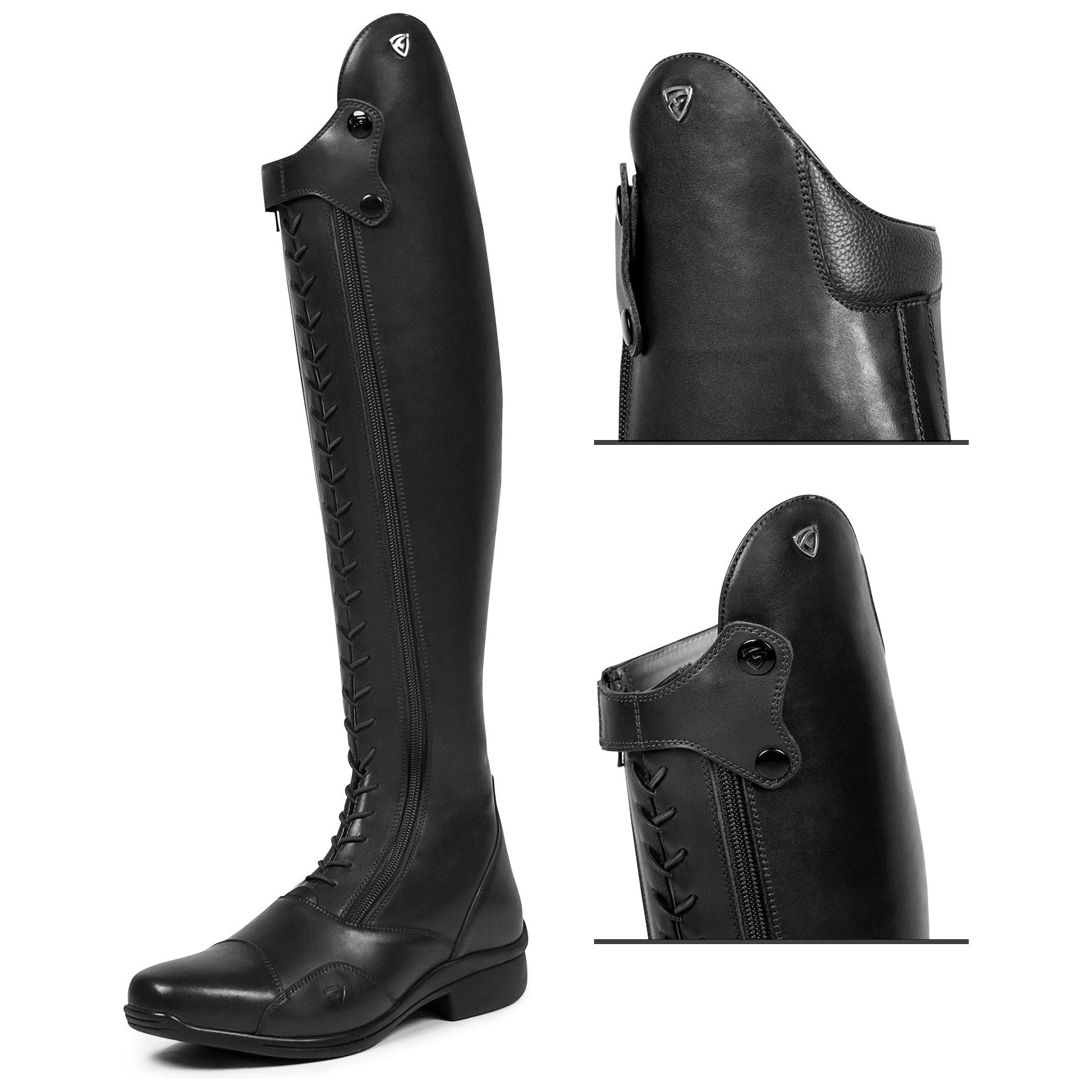 Poloreitstiefel / Dressurstiefel mit kompletter Schnürung vorn bzw ...
