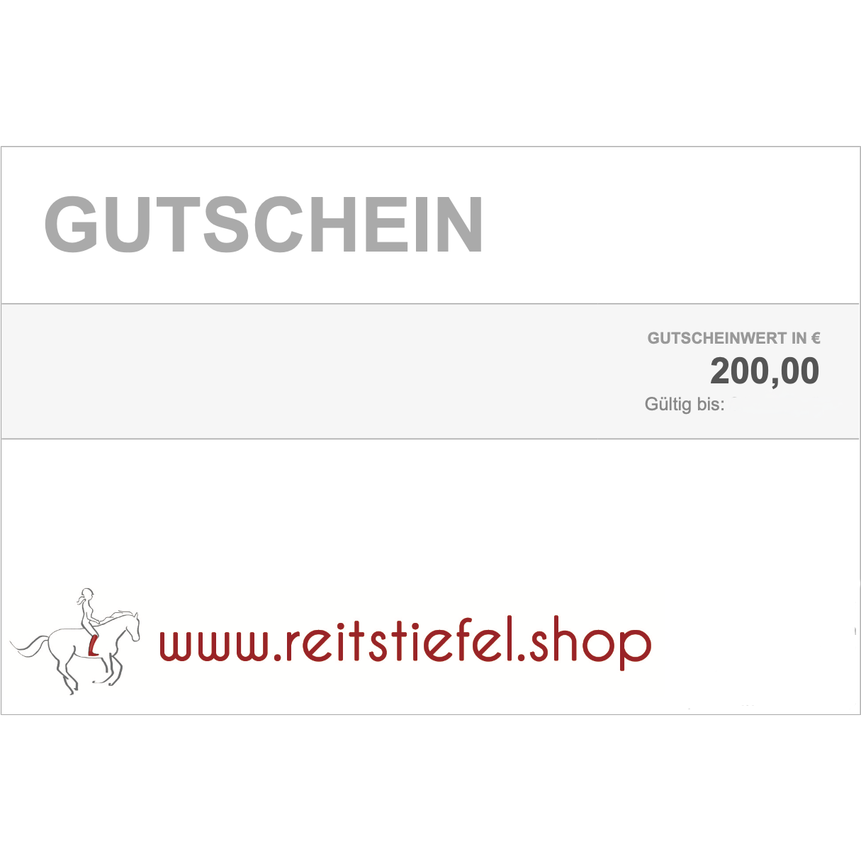Reitstiefel.Shop Geschenkgutschein