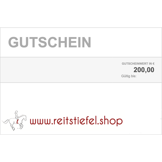 Riding boots.Shop gift voucher